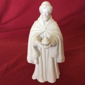 Avon Nativity Collectibles 'The Magi-Balthazar' White Bisque Porcelain Figurine
